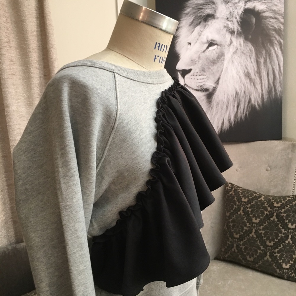 J Crew Ruffled Sweatshirt - Picture 6 of 8